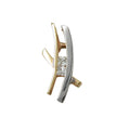 pendant 15x7mm bicolor two-tone shiny with zirconias 9k gold