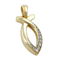 pendant jesus-sign zirconia gold 9kt