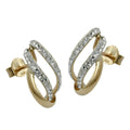 stud earrings with zirconias 9k gold