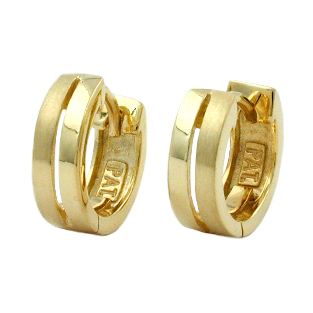 hinged hoops earrings 12x3,7mm 9k gold
