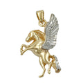 pendant horse with wing 9k gold