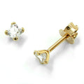 earrings cubic zirconia square 9k gold