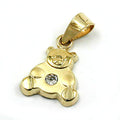 pendant bear cubic zirconia 9k gold