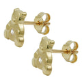 earrings bear zirconia 9k gold