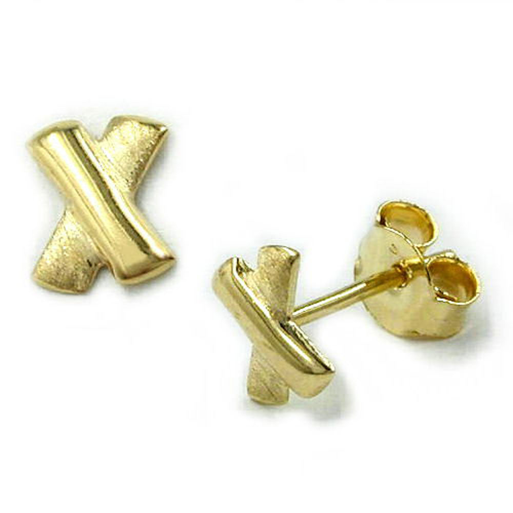 earrings small x 8k gold