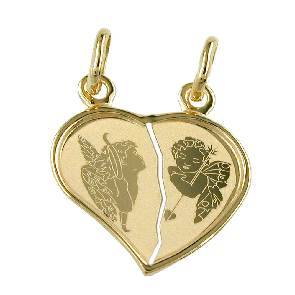 friendship pendants angels 14k gold