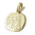 religious medal mother mary 14kt gold