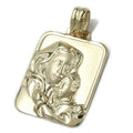 religious medal mother mary 14k gold