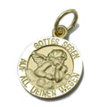 pendant with angel 14k gold