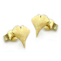 earrings ginkgo leaf 14k gold
