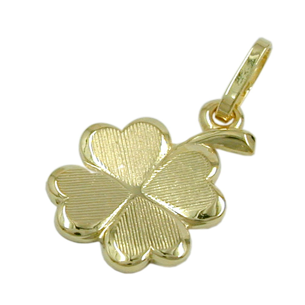 pendant clover leaf 9k gold