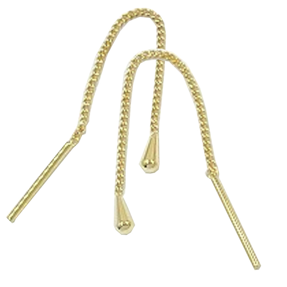 earrings chain with cone 9k gold