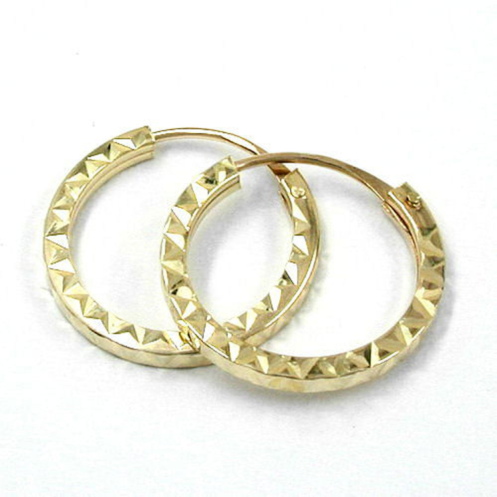 earrings hoop 15mm 9k gold