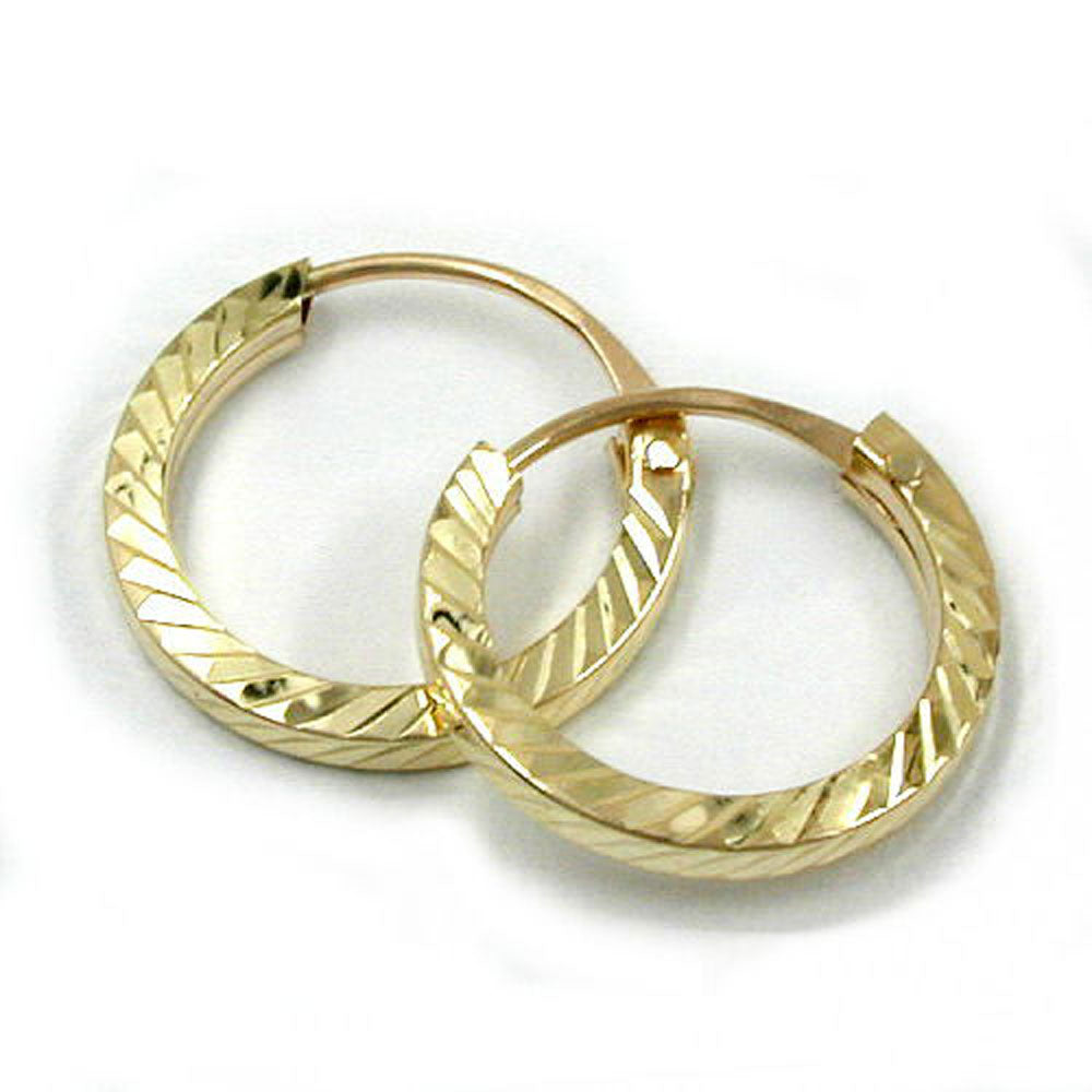 earrings hoop 13mm 9k gold