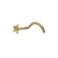 nose screw piercing 2.5mm star shiny 18kt gold