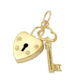 pendant lock - key 9k gold