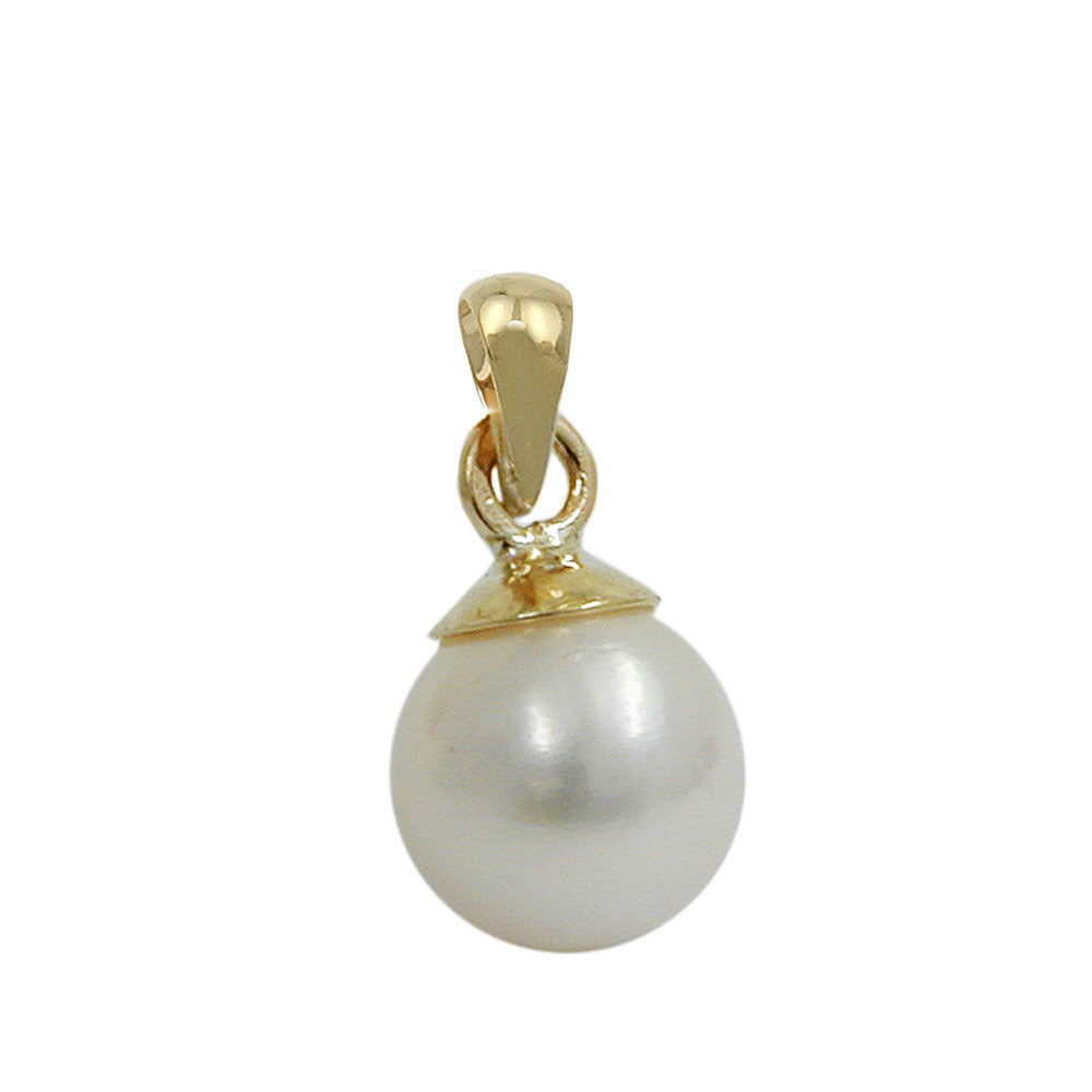 pendant approx. 6mm freshwater pearl round 9k gold