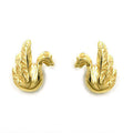 earrings swan 8k gold