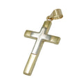 pendant cross two tone 9k gold