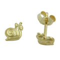 earstuds snail matte 9k gold