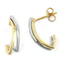 earrings bicoloured 9k gold