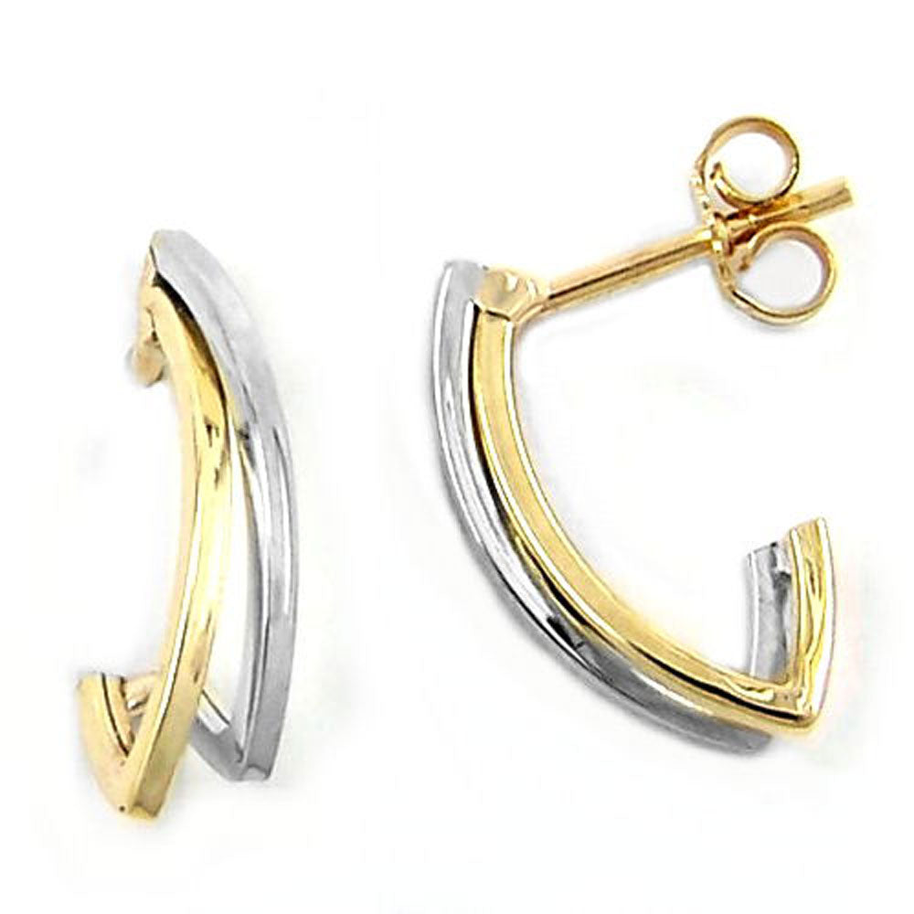 earrings bicoloured 9k gold
