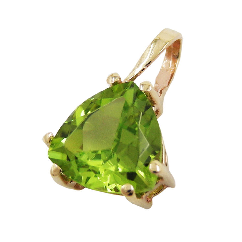 pendant zirconia olivine-green 9k gold