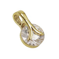 pendant zirconia 9k gold