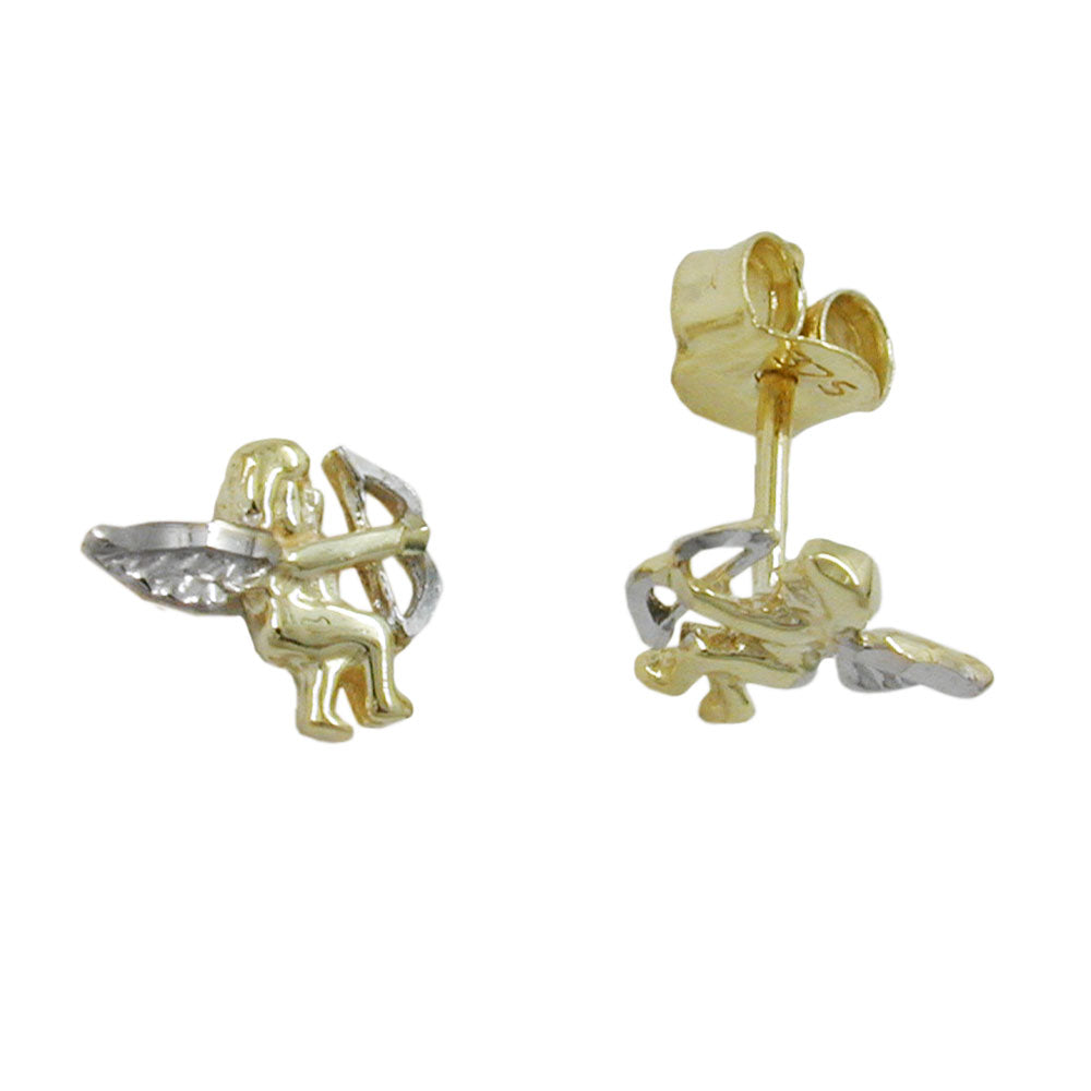 earrings angel bicolour 9k gold