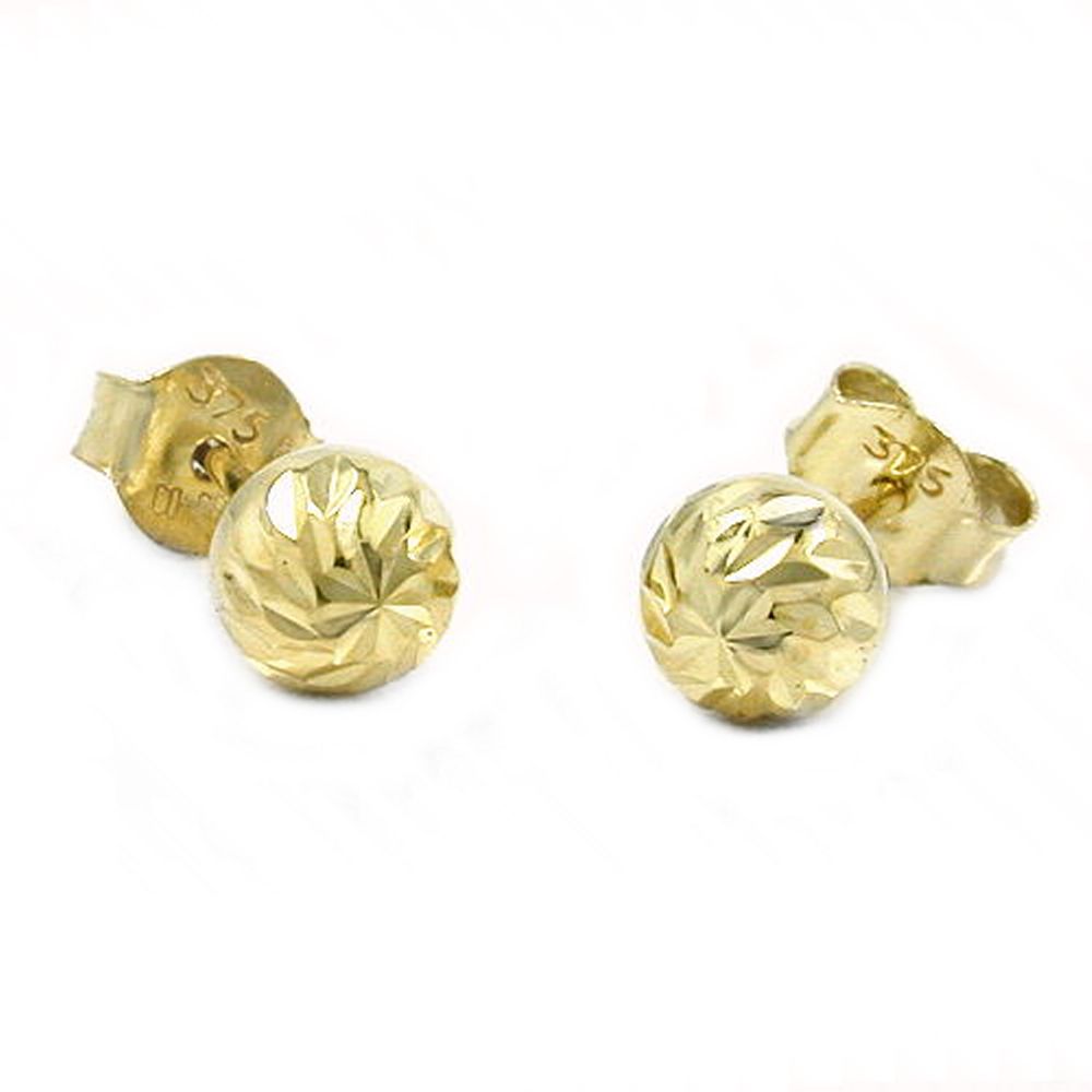earrings studs ball 5mm 9k gold