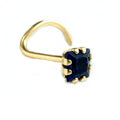 nose screw piercing zirconia-sapphire 18kt gold