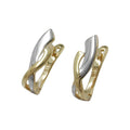 hoop earring 13x4mm hinged hoops creole bicolor 9k gold