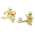earrings football player 9k gold