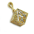 pendant filigree dice 10mm 9k gold