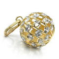 pendant 12mm filigree ball 9k gold
