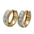 hoop earrings 15mm two tone 9kt gold