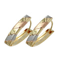 hoop earrings 18mm three colours 9k gold