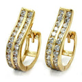 hoop earrings 16mm zirconias 9k gold
