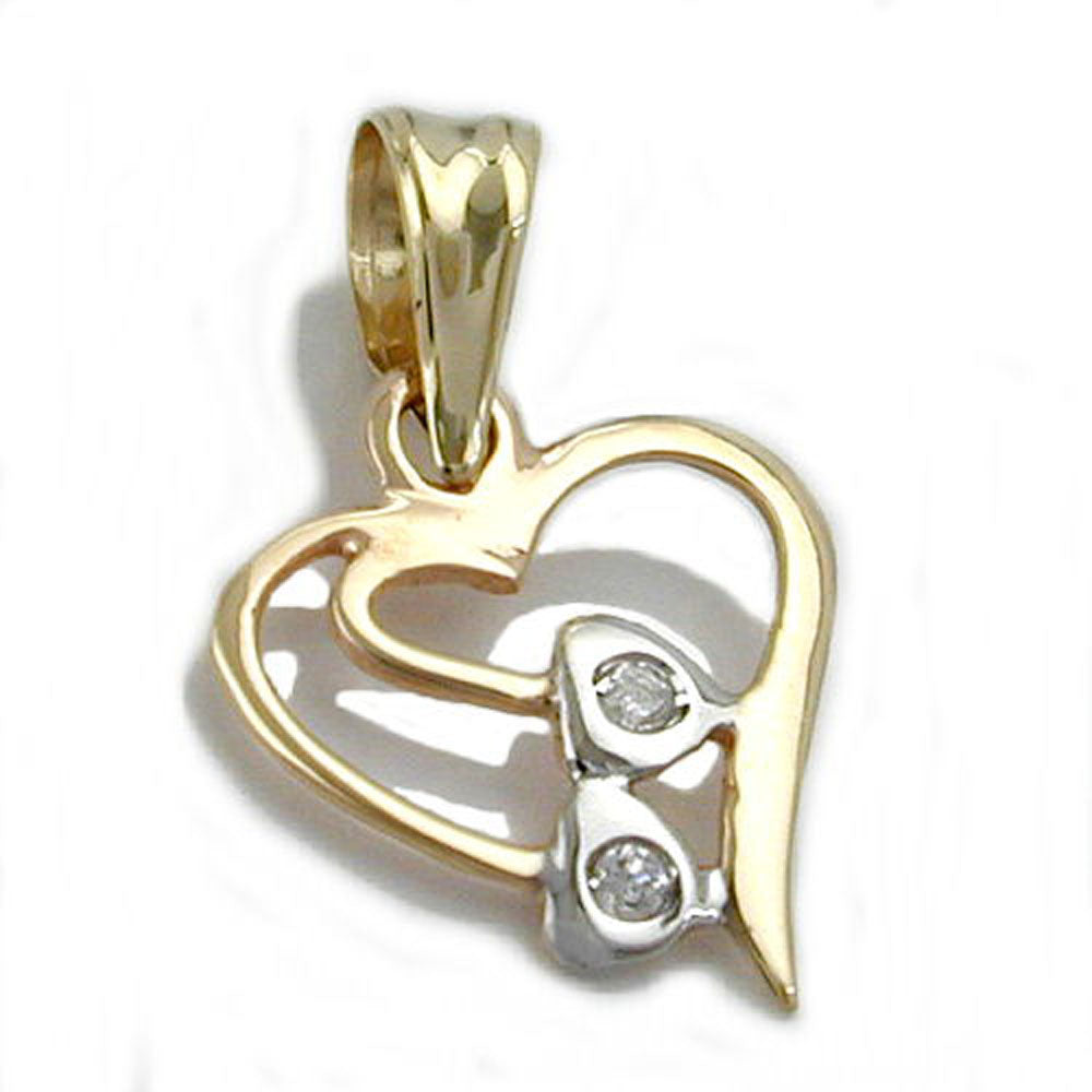pendant small heart 9k gold