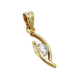 pendant cubic zirconias 9k gold