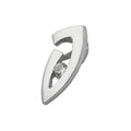 pendant 12x5mm with cubic zirconia shiny 9k white gold