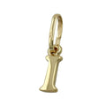 pendant 8x3mm initiale i shiny 9k gold