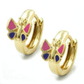earrings hoop butterfly 9k gold