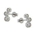 earrings zirconias 9k white gold