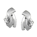 earrings matte finish 9k white gold