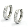 earrings hoop zirconias 9 kt withe gold