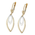 earrings leverback 9k gold