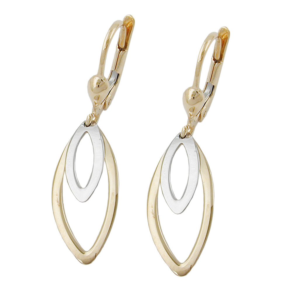 earrings leverback 9k gold