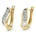 earrings hoop 13mm two tone 9k gold