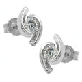 studs earrings 9k white gold